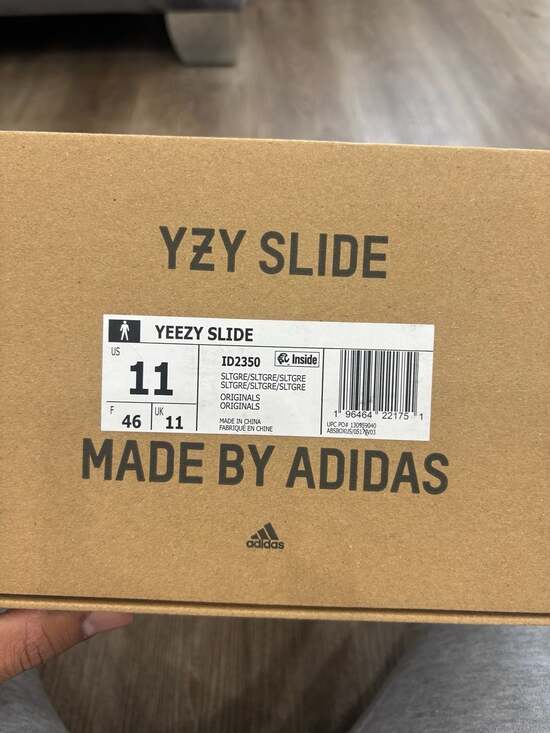 Adidas Yeezy Slide 'Slate Grey' ID2350 New in Box Size 11 - Picture 5 of 5
